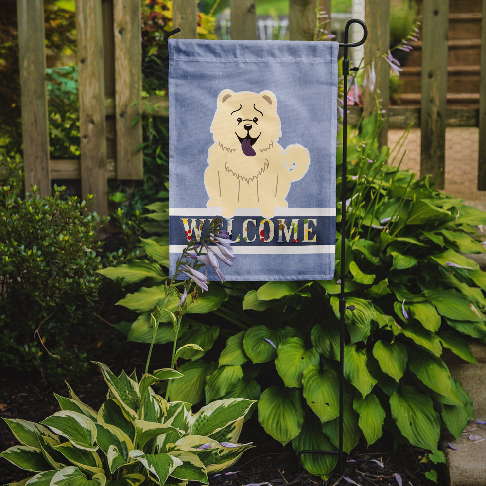 Chow Chow White Welcome Flag Garden Size BB5721GF  the-store.com.