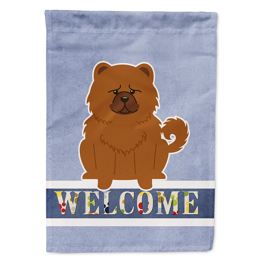Chow Chow Red Welcome Flag Canvas House Size BB5723CHF  the-store.com.