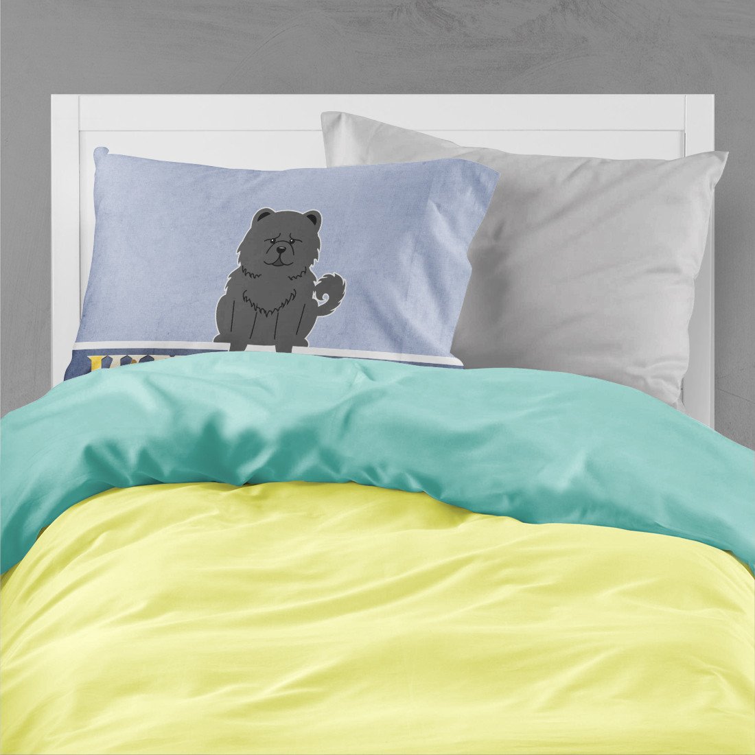 Chow Chow Black Welcome Fabric Standard Pillowcase BB5724PILLOWCASE by Caroline's Treasures