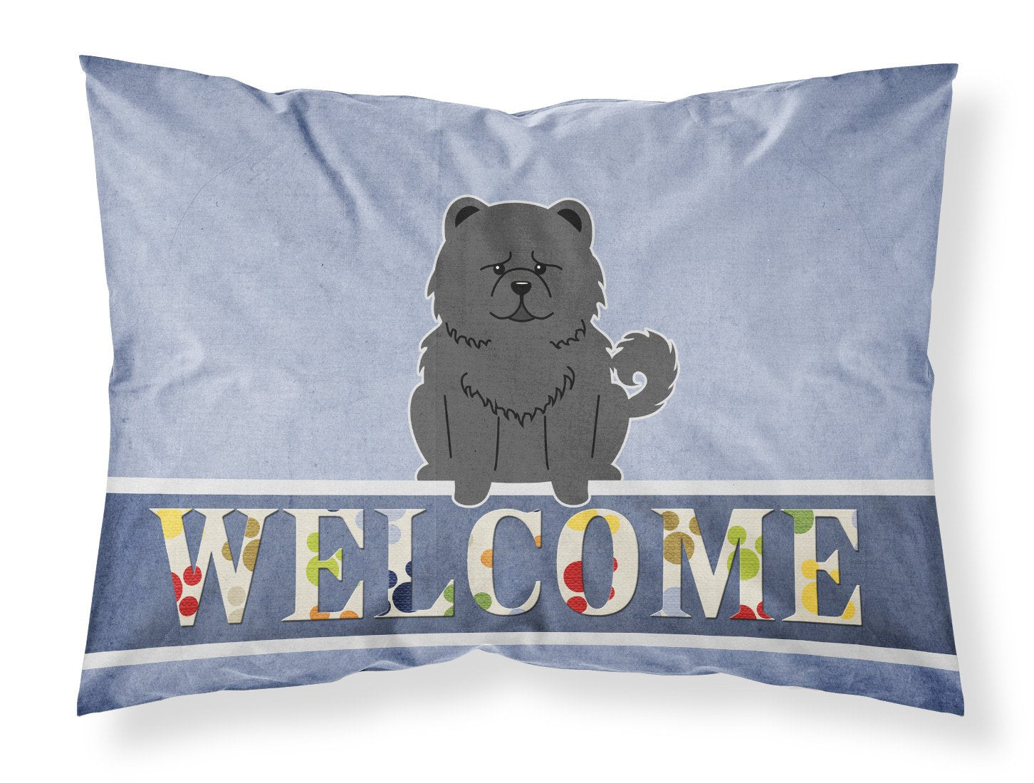 Chow Chow Black Welcome Fabric Standard Pillowcase BB5724PILLOWCASE by Caroline's Treasures