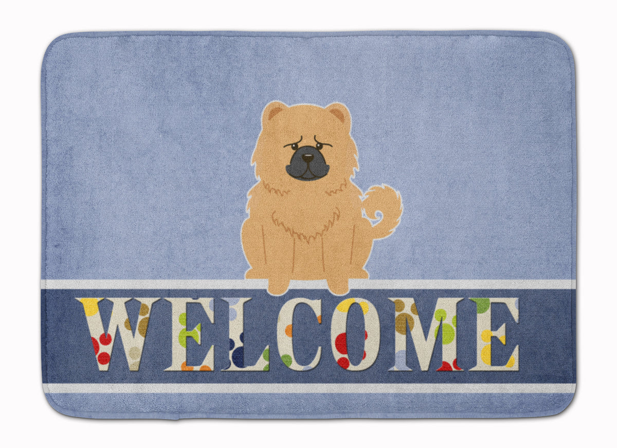 Chow Chow Cream Welcome Machine Washable Memory Foam Mat BB5725RUG - the-store.com