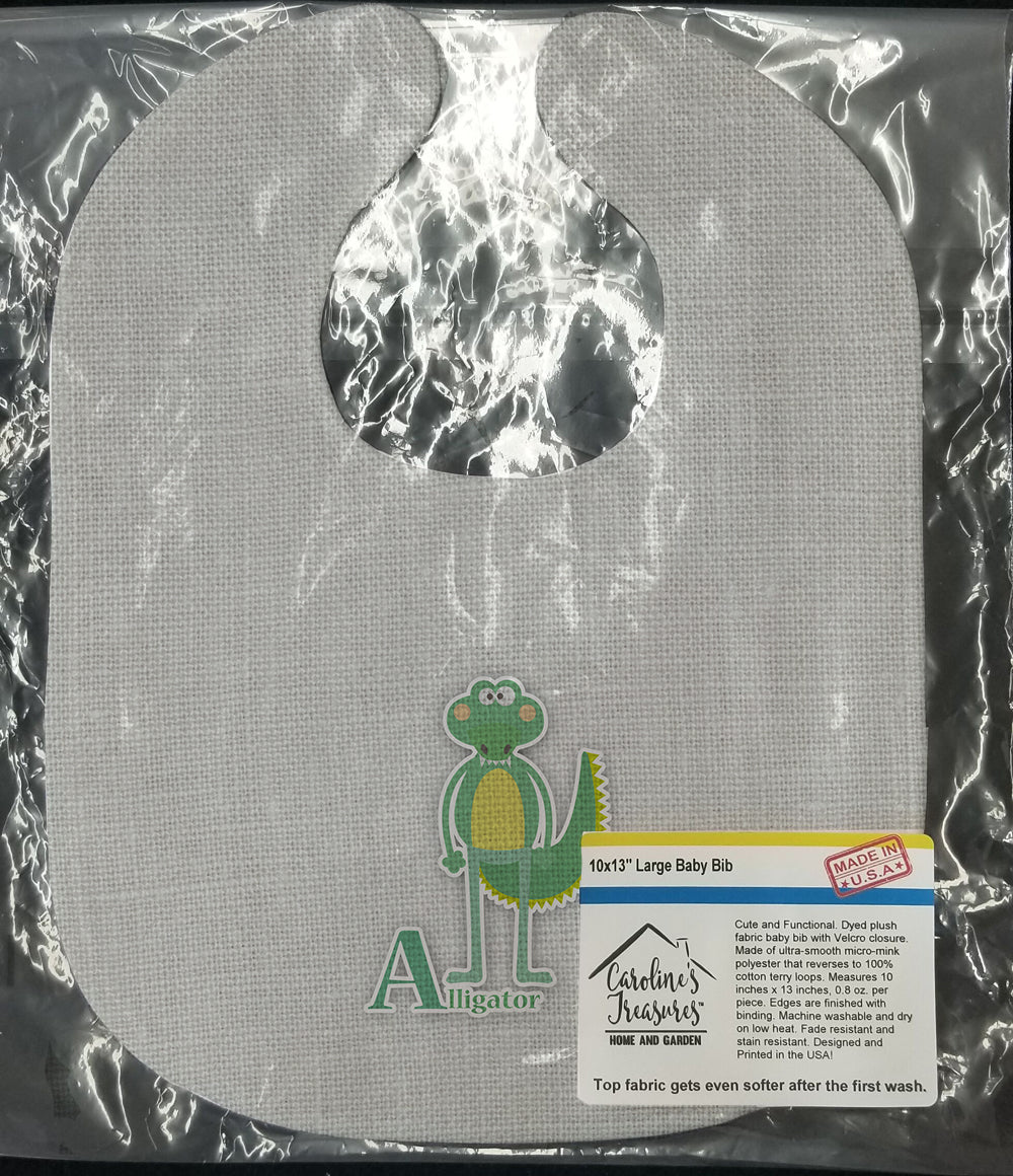 Alphabet A for Alligator Baby Bib BB5726BIB - the-store.com