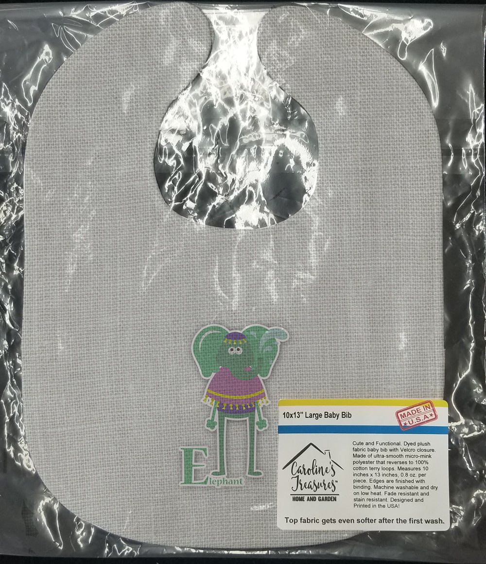 Alphabet E for Elephant Baby Bib BB5730BIB - the-store.com