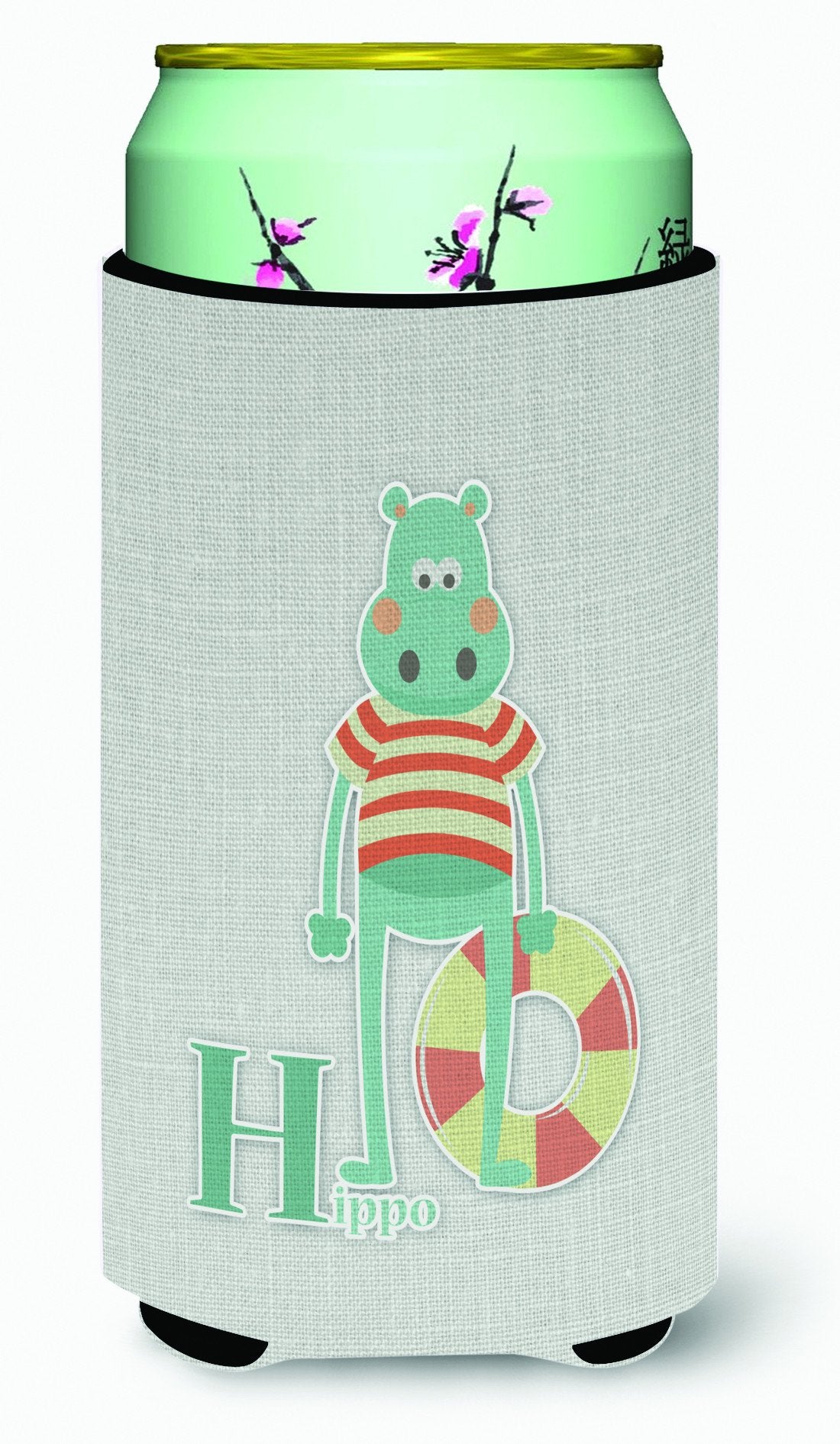 Alphabet H for Hippopotamus Tall Boy Beverage Insulator Hugger BB5733TBC by Caroline's Treasures