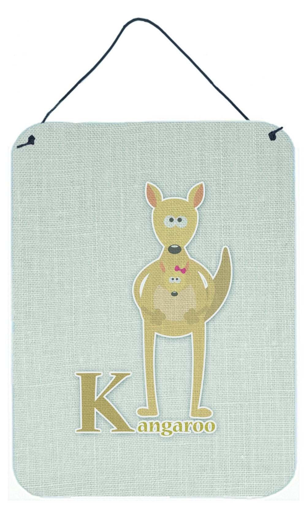 Alphabet K for Kangaroo Wall or Door Hanging Prints BB5736DS1216 by Caroline's Treasures