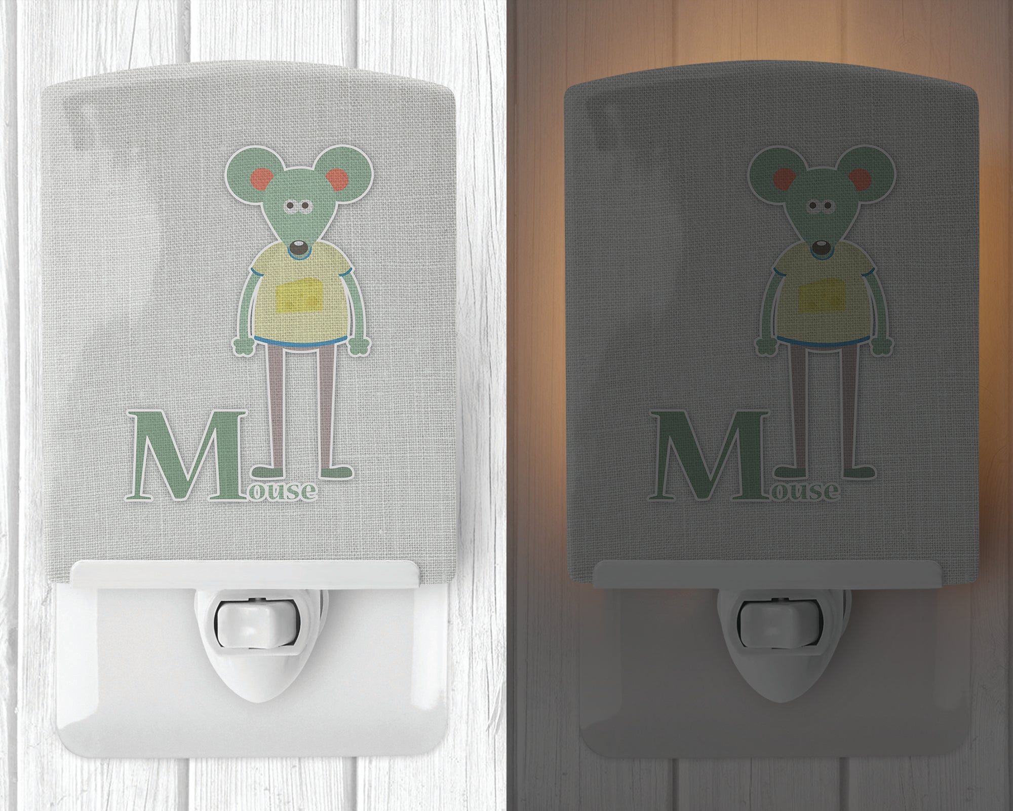 Alphabet M for Mouse Ceramic Night Light BB5738CNL - the-store.com