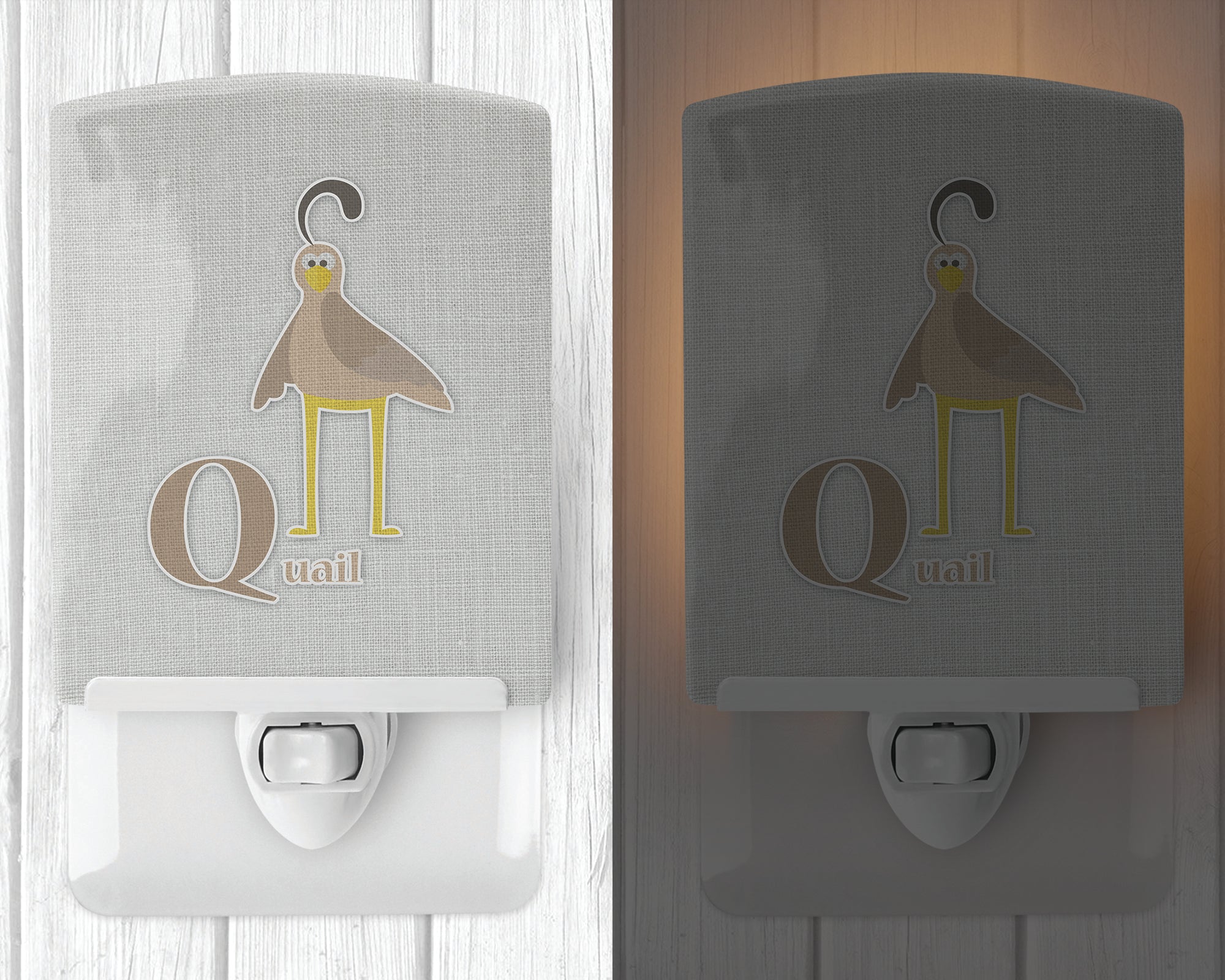 Alphabet Q for Quail Ceramic Night Light BB5742CNL - the-store.com