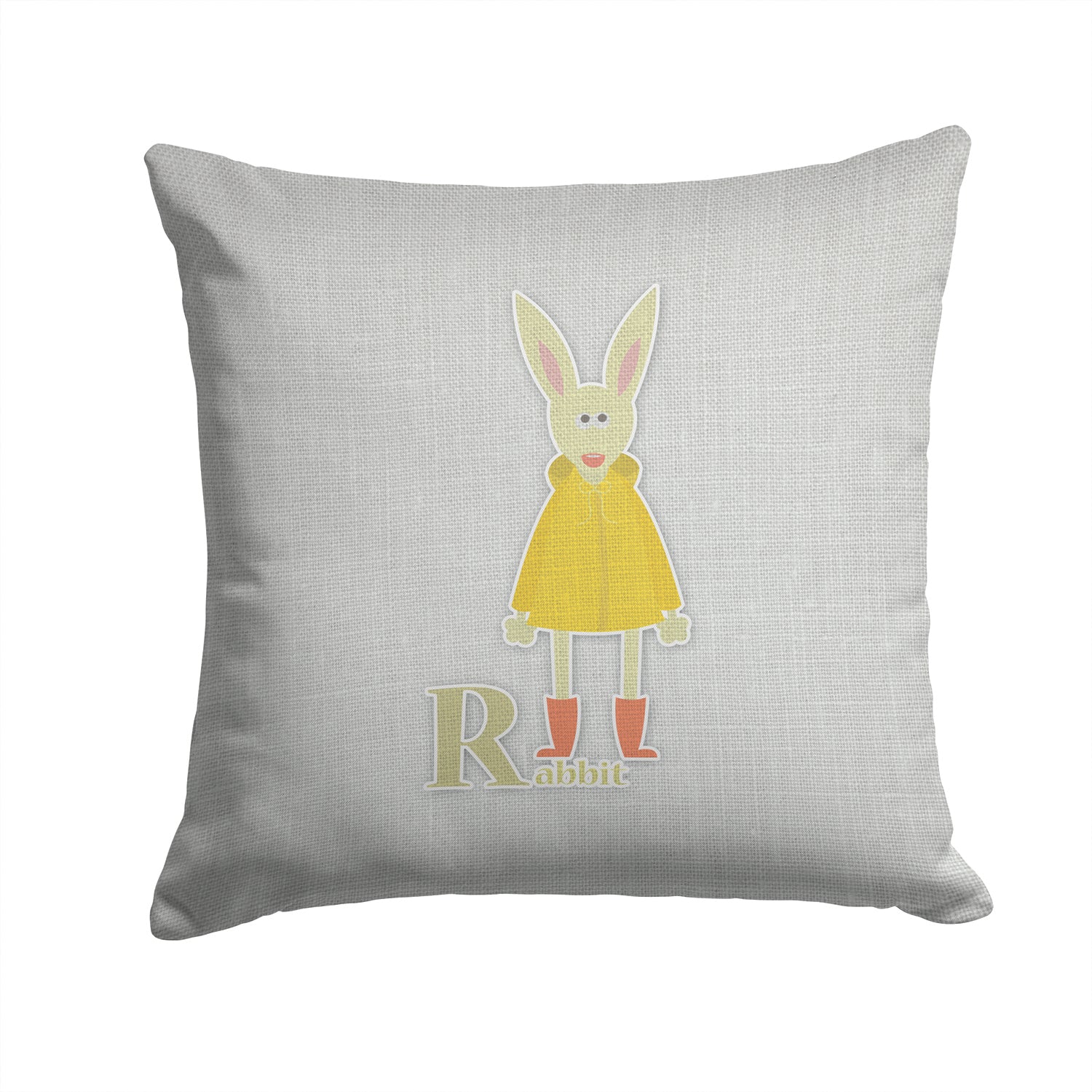 Alphabet R for Rabbit Fabric Decorative Pillow BB5743PW1414 - the-store.com