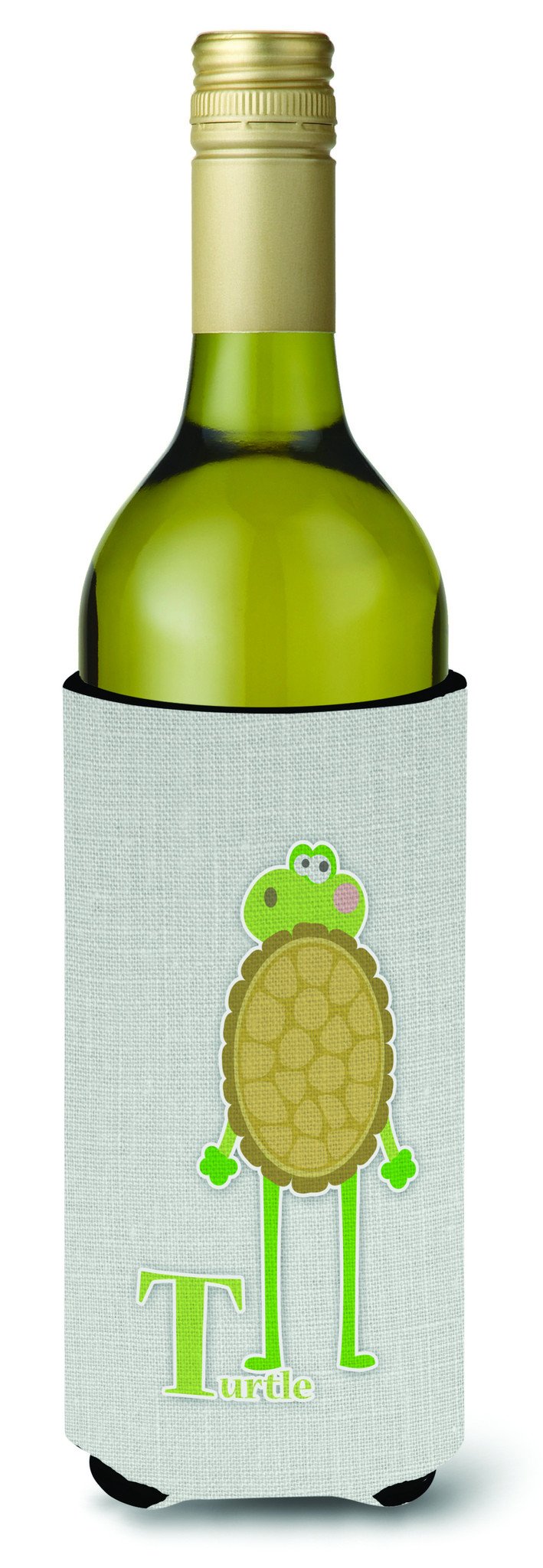 Alphabet T for Turtle Wine Bottle Beverge Insulator Hugger BB5745LITERK by Caroline's Treasures