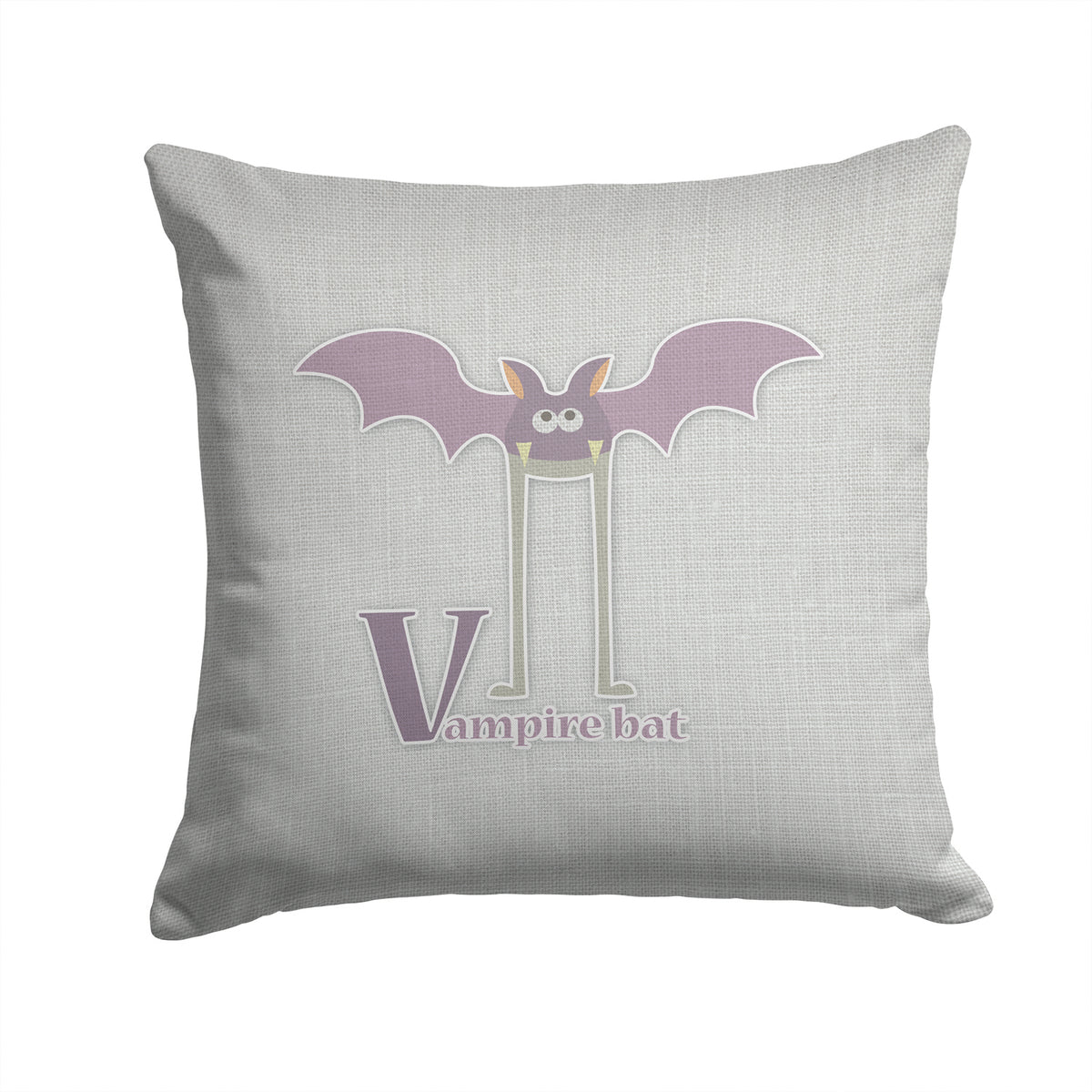 Alphabet V for Vampire Bat Fabric Decorative Pillow BB5747PW1414 - the-store.com