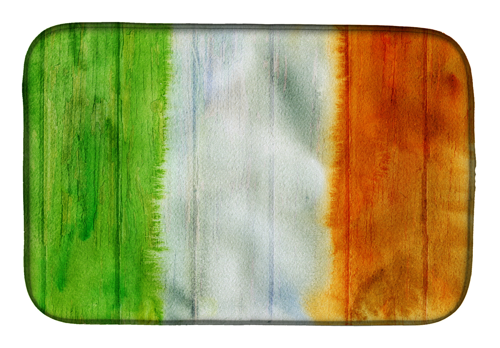 Irish Flag on Wood Dish Drying Mat BB5753DDM  the-store.com.