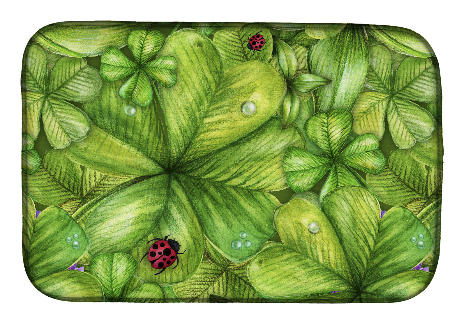 Shamrocks and Lady bugs Dish Drying Mat BB5754DDM  the-store.com.