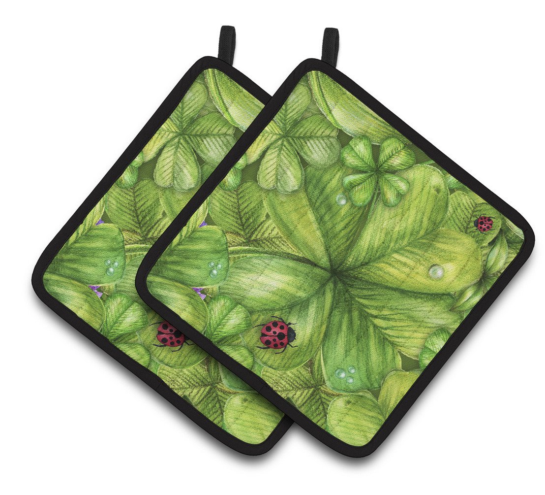 Shamrocks and Lady bugs Pair of Pot Holders BB5754PTHD by Caroline's Treasures