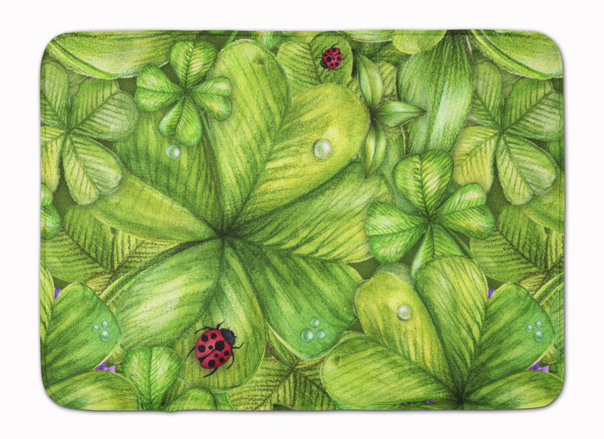 Shamrocks and Lady bugs Machine Washable Memory Foam Mat BB5754RUG - the-store.com