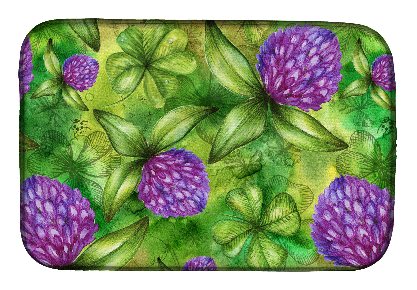 Shamrocks in Bloom Dish Drying Mat BB5756DDM  the-store.com.