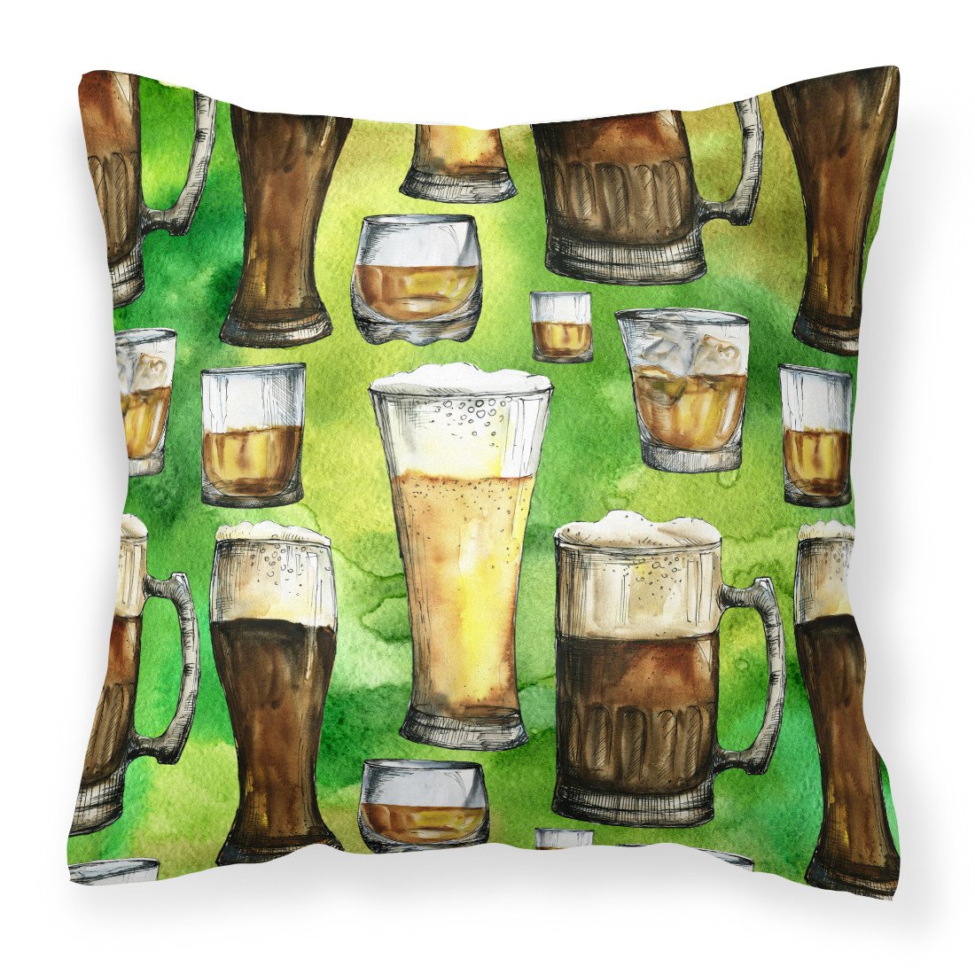 Irish Beers Fabric Decorative Pillow BB5758PW1818 by Caroline&#39;s Treasures