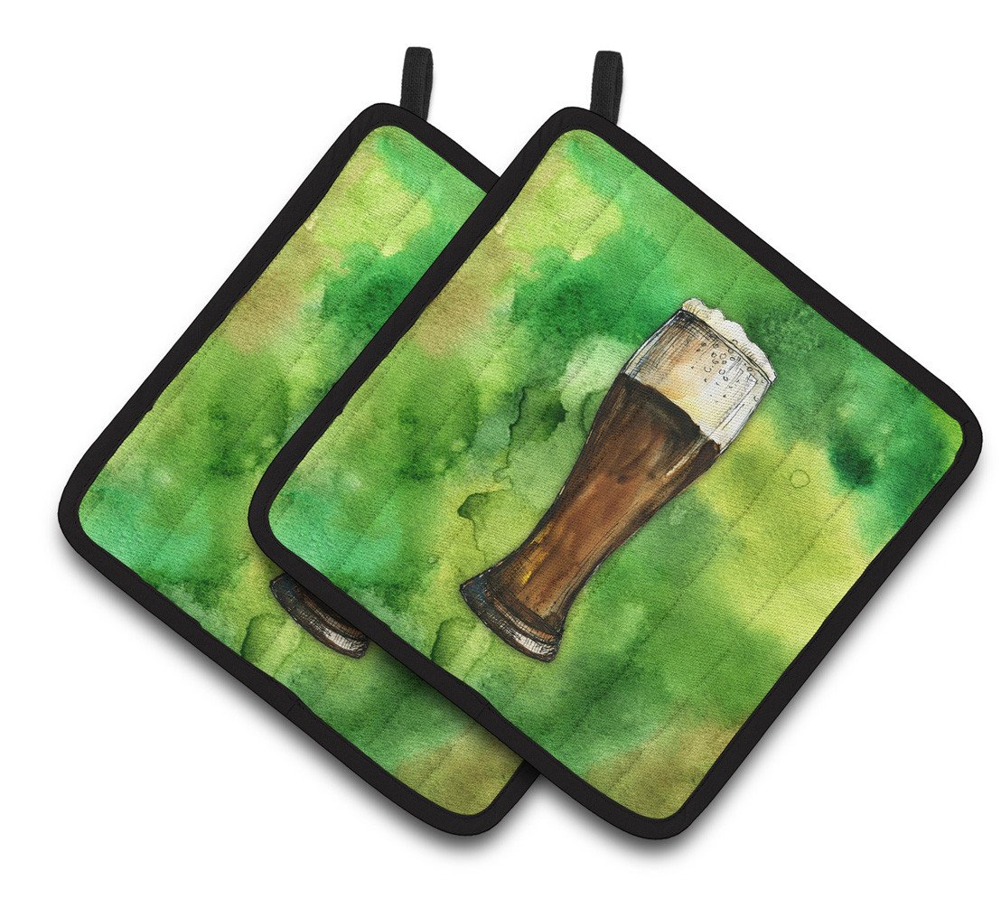 Irish Beer Dark Pair of Pot Holders BB5760PTHD by Caroline&#39;s Treasures