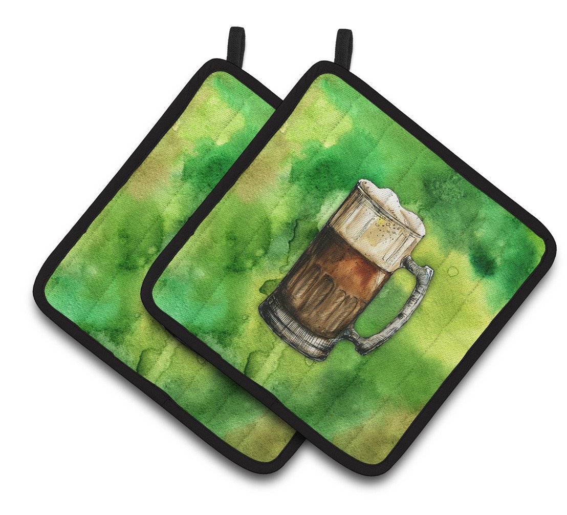 Irish Beer Mug Pair of Pot Holders BB5761PTHD by Caroline's Treasures