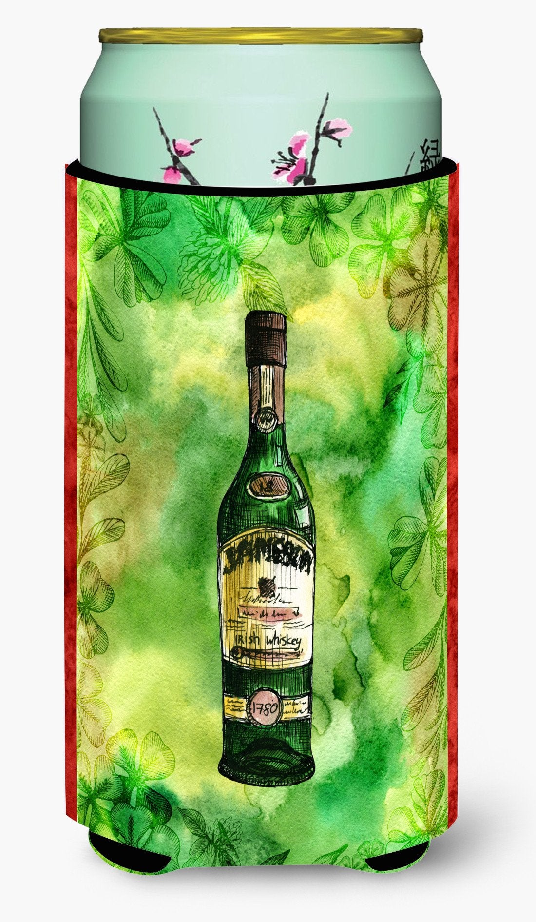 Irish Whiskey Bottle Tall Boy Beverage Insulator Hugger BB5765TBC by Caroline's Treasures