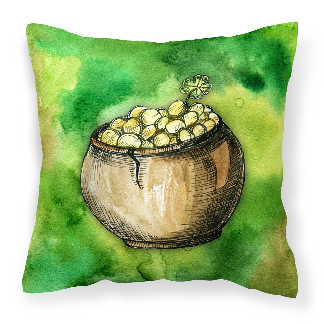 Irish Pot of Gold Fabric Decorative Pillow BB5769PW1818 by Caroline's Treasures