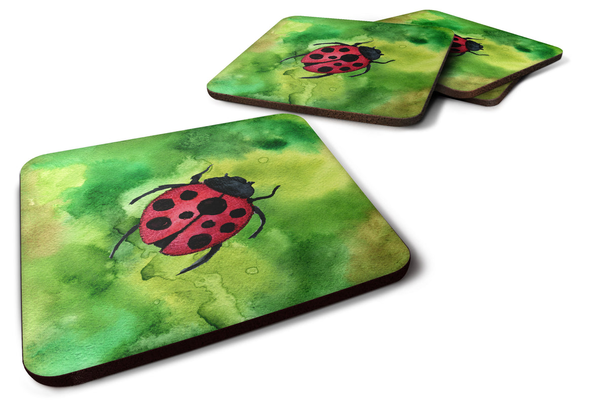 Irish Lady Bug Foam Coaster Set of 4 BB5770FC - the-store.com