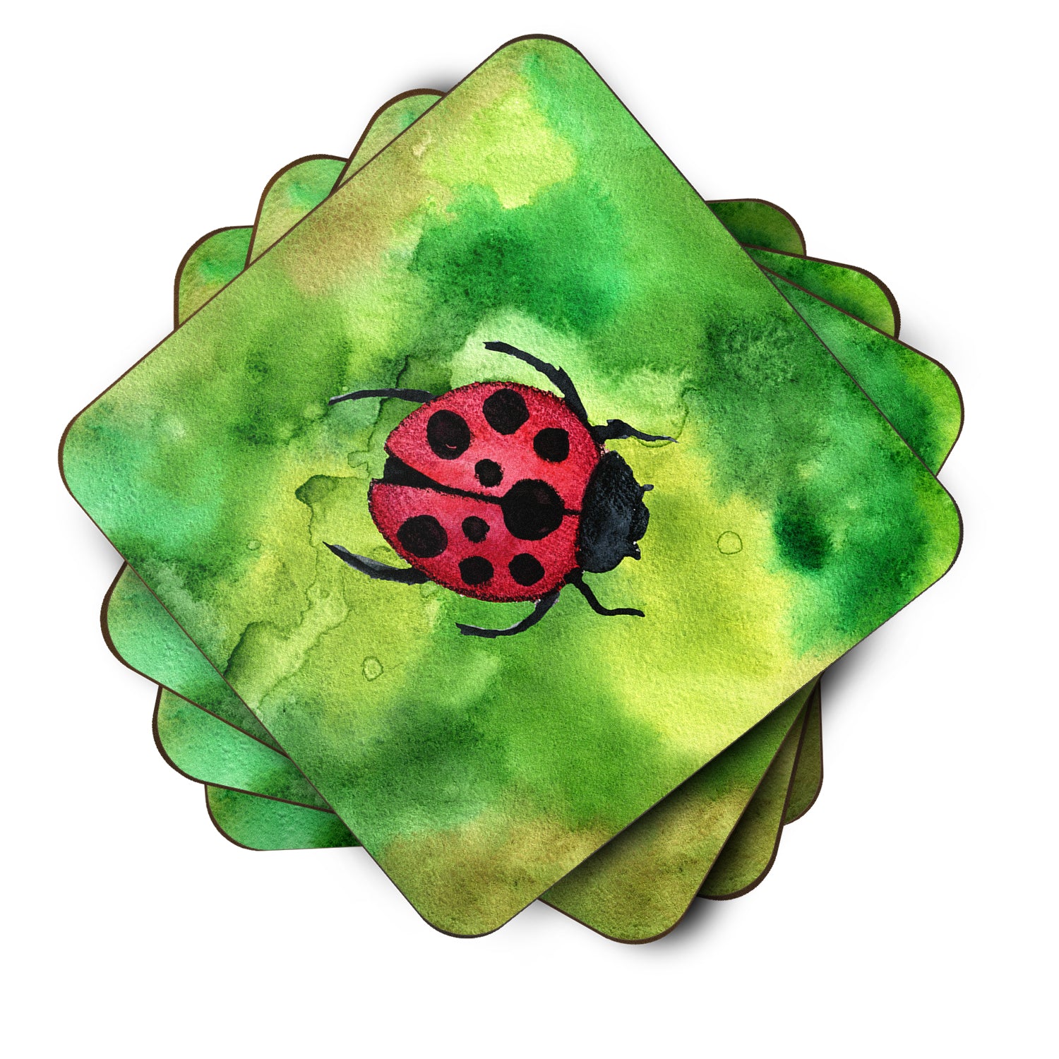 Irish Lady Bug Foam Coaster Set of 4 BB5770FC - the-store.com