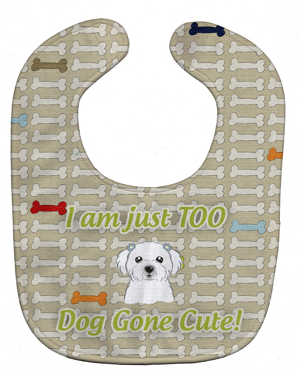 Too Cute Maltese Baby Bib BB5777BIB - the-store.com