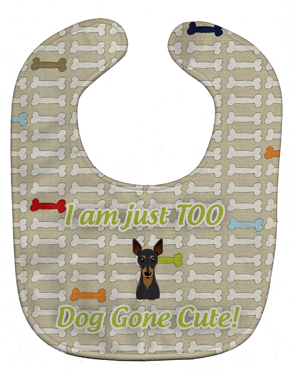 Too Cute Min Pin Baby Bib BB5809BIB - the-store.com