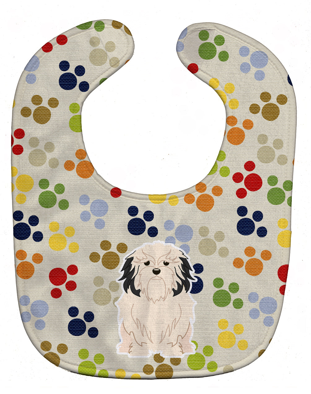 Pawprints Lowchen Baby Bib BB5848BIB - the-store.com