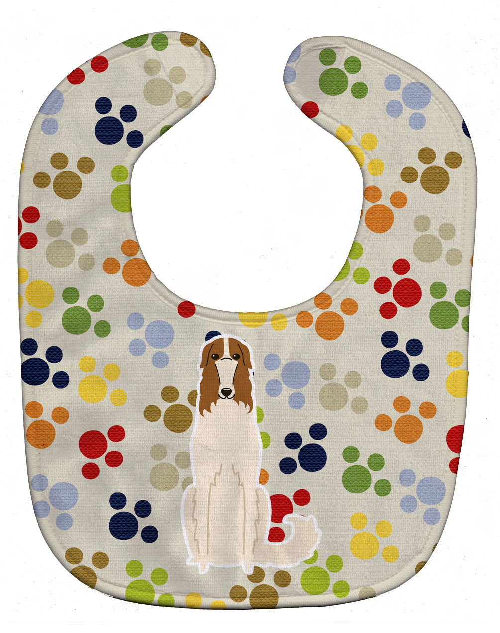 Pawprints Borzoi Baby Bib BB5852BIB - the-store.com