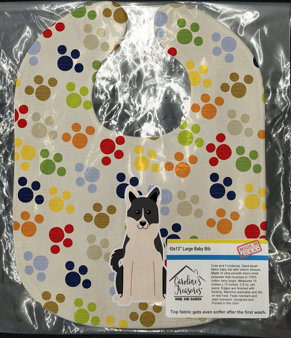 Pawprints Russo-European Laika Spitz Baby Bib BB5858BIB - the-store.com