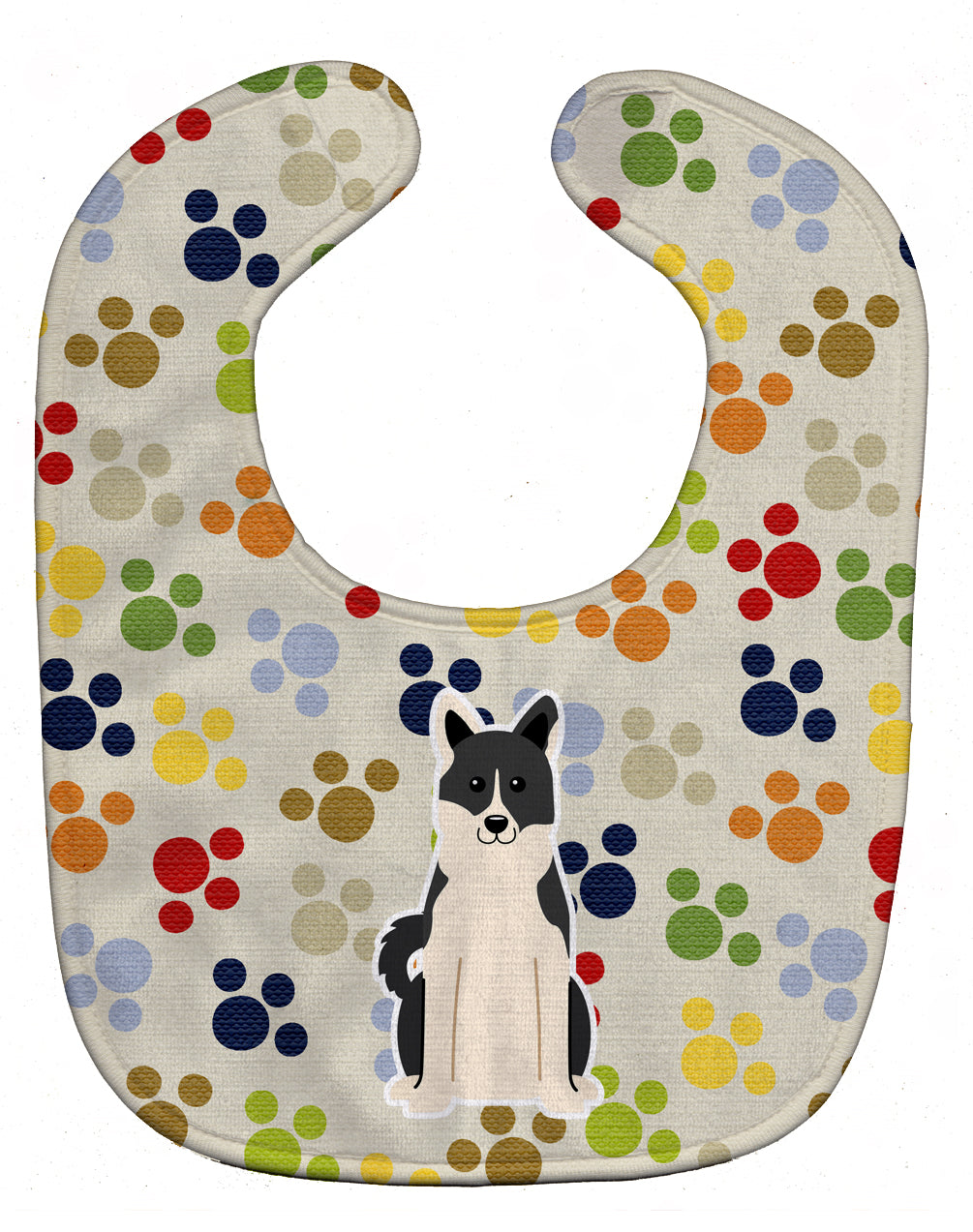 Pawprints Russo-European Laika Spitz Baby Bib BB5858BIB - the-store.com