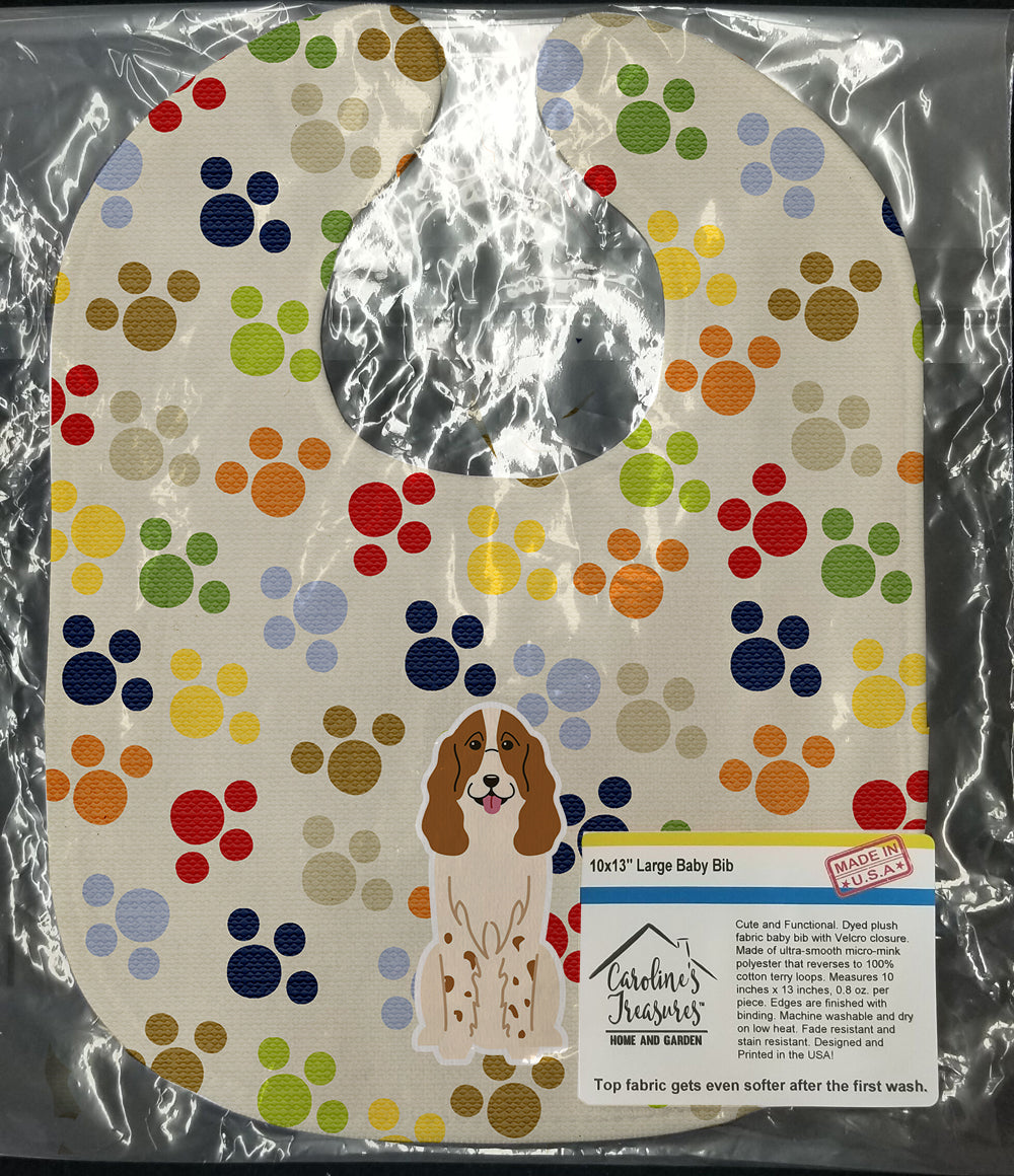 Pawprints Russian Spaniel Baby Bib BB5860BIB - the-store.com