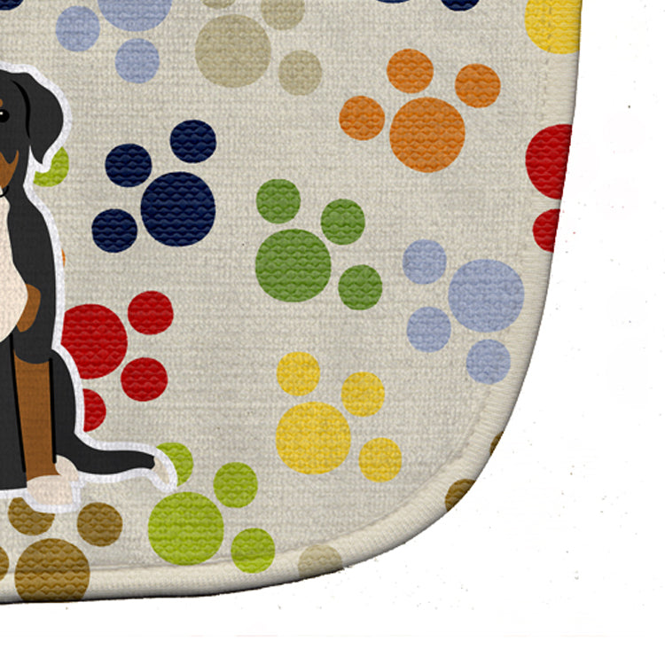 Pawprints Greater Swiss Mountain Dog Baby Bib BB5866BIB - the-store.com