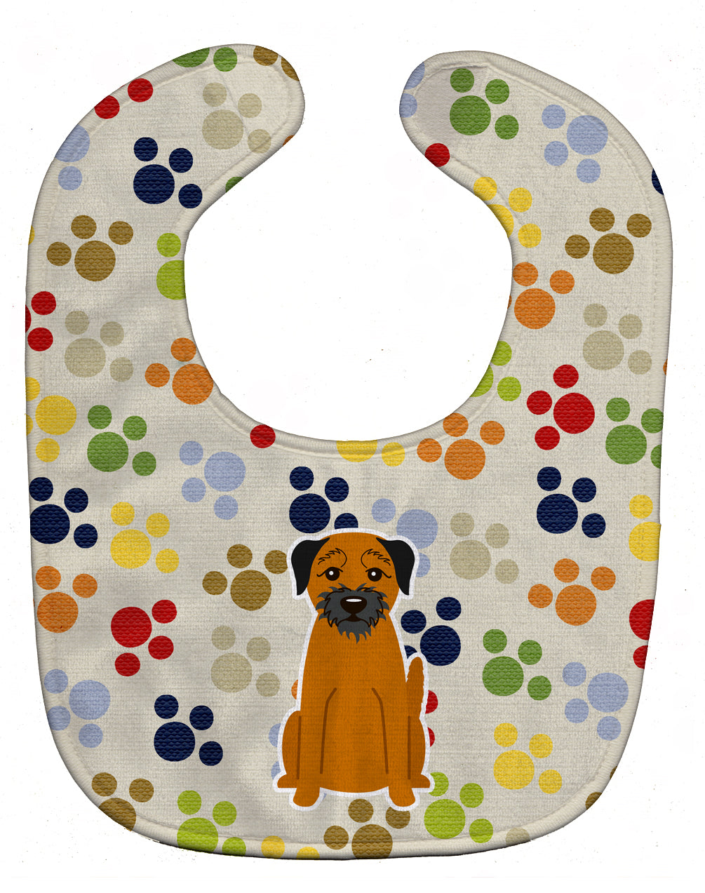 Pawprints Border Terrier Baby Bib BB5868BIB - the-store.com