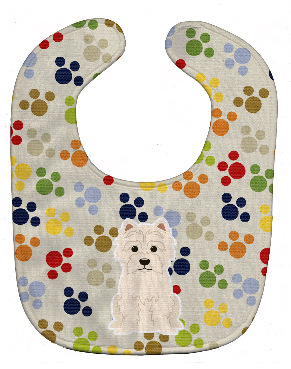 Pawprints Westie Baby Bib BB5871BIB - the-store.com