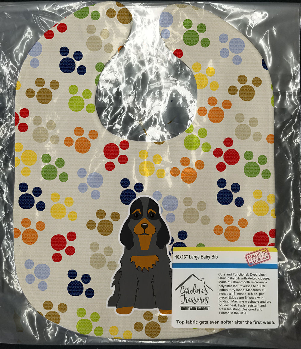 Pawprints Cocker Spaniel Black Tan Baby Bib BB5922BIB - the-store.com