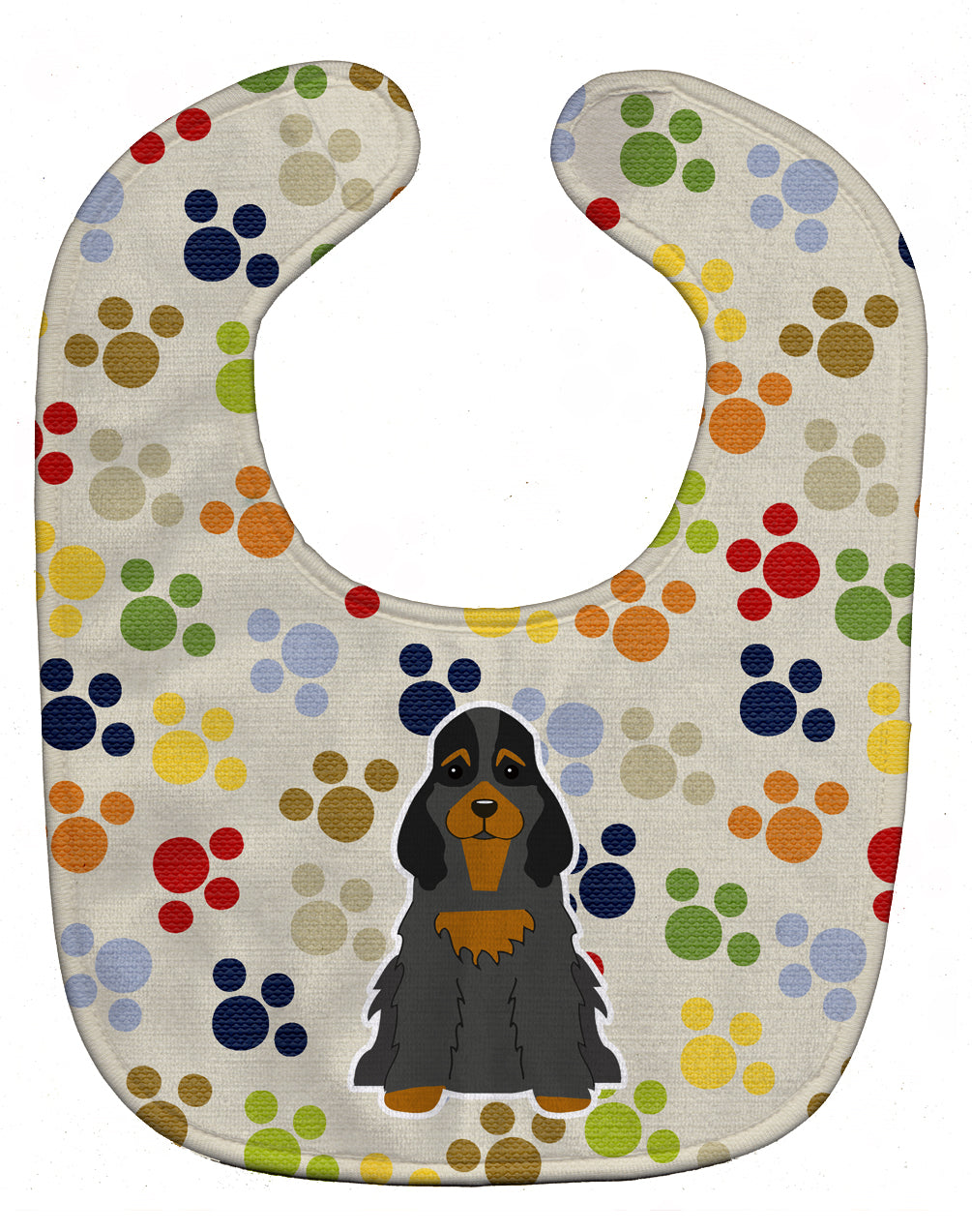 Pawprints Cocker Spaniel Black Tan Baby Bib BB5922BIB - the-store.com