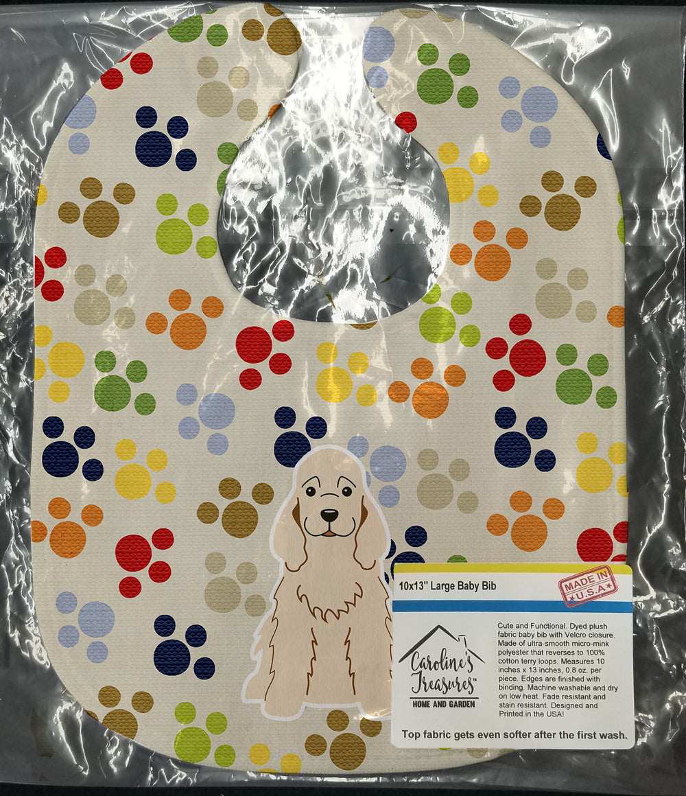 Pawprints Cocker Spaniel Buff Baby Bib BB5923BIB - the-store.com