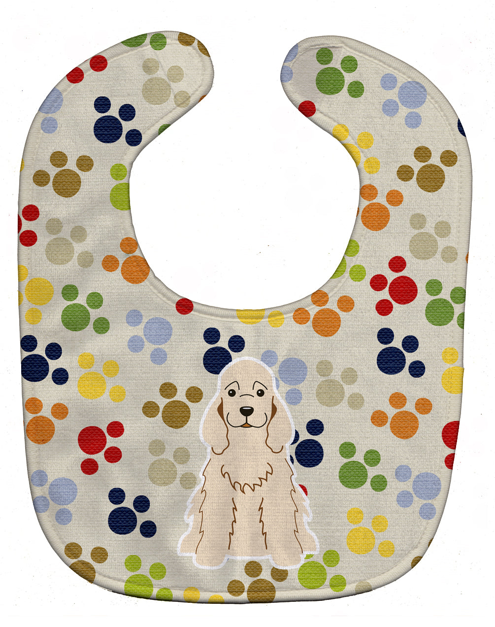 Pawprints Cocker Spaniel Buff Baby Bib BB5923BIB - the-store.com