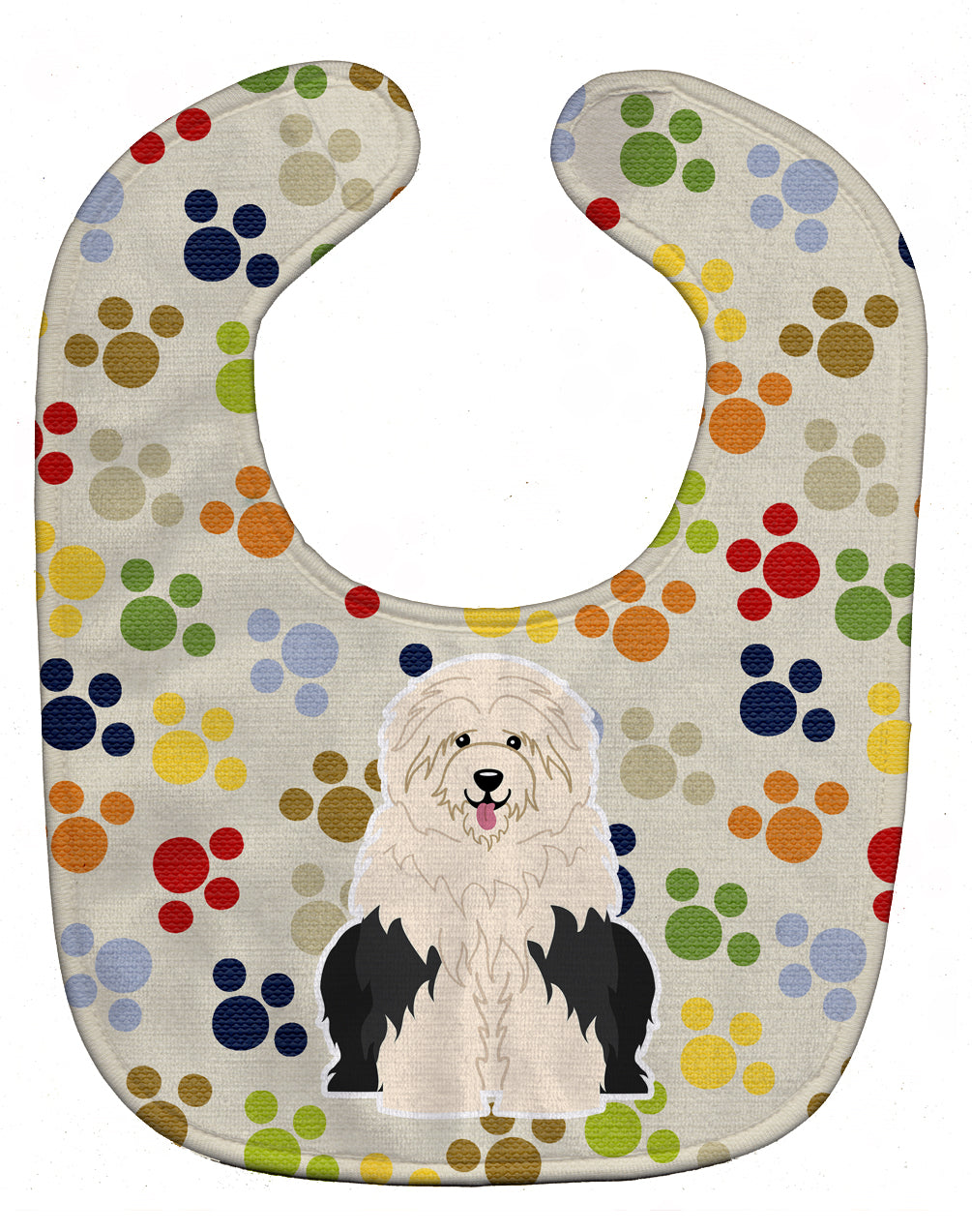 Pawprints Old English Sheepdog Baby Bib BB5925BIB - the-store.com