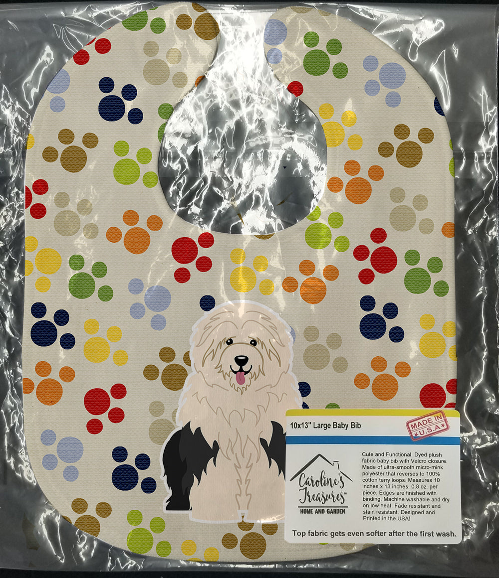 Pawprints Old English Sheepdog Baby Bib BB5925BIB - the-store.com