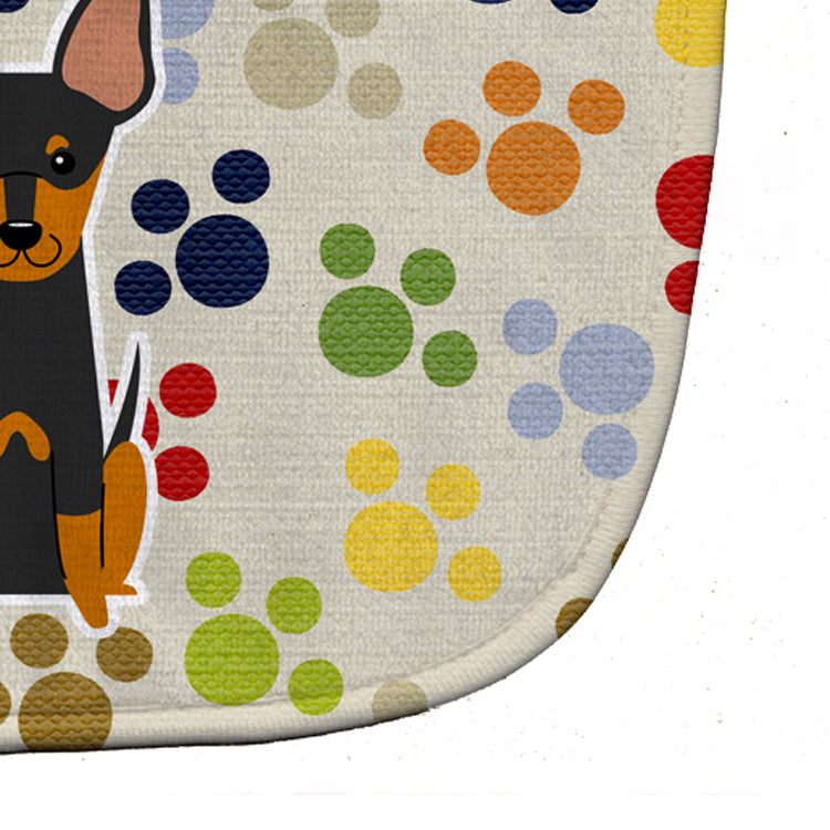 Pawprints English Toy Terrier Baby Bib BB5938BIB - the-store.com