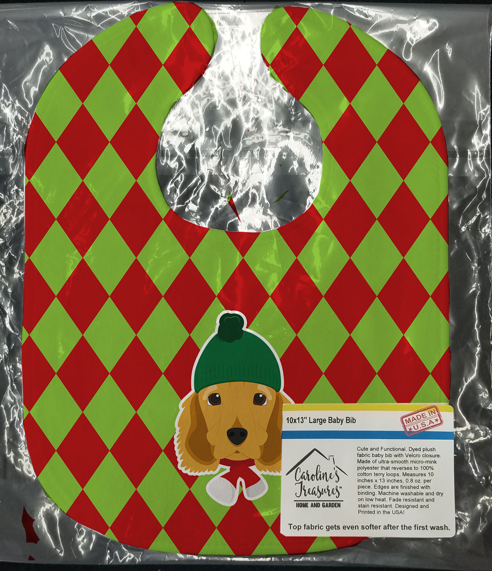 Christmas Cocker Spaniel Baby Bib BB5979BIB - the-store.com