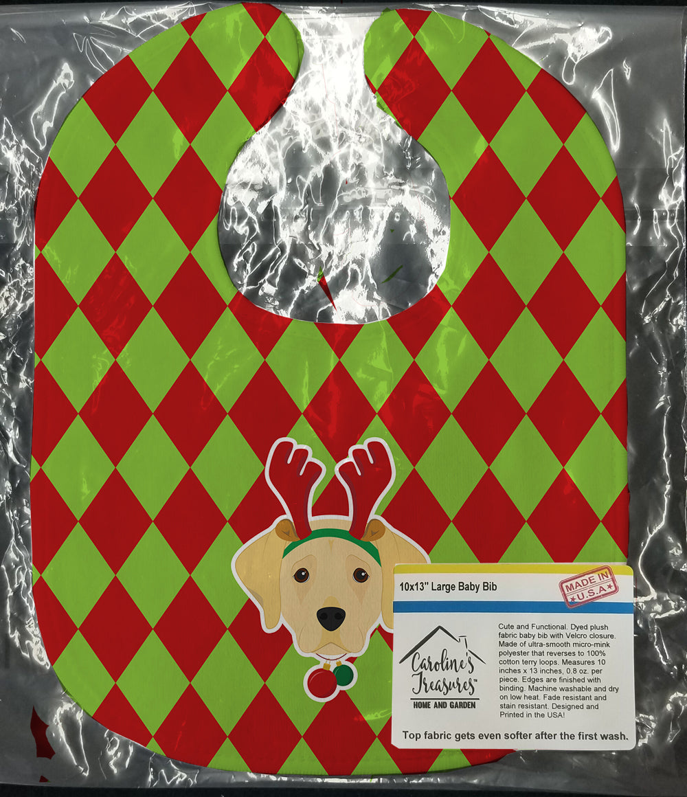 Christmas Yellow Labrador Baby Bib BB5992BIB - the-store.com