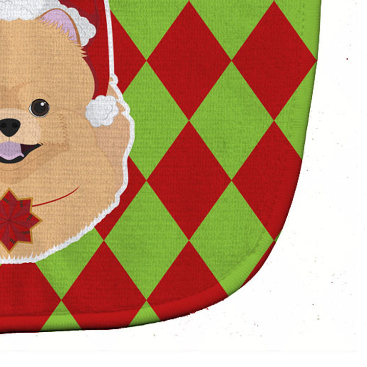 Christmas Pomeranian Baby Bib BB5994BIB - the-store.com