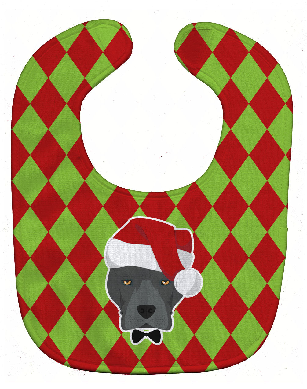 Christmas Staffordshire Bull Terrier Baby Bib BB6001BIB - the-store.com