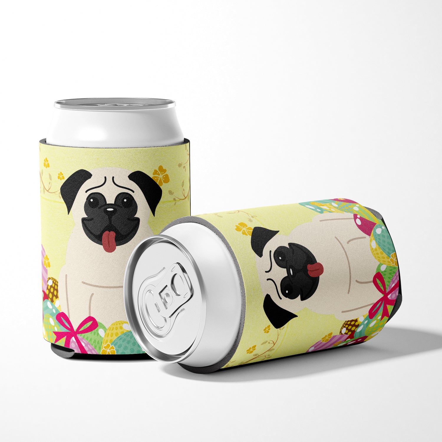 Easter Eggs Pug Cream Can or Bottle Hugger BB6004CC  the-store.com.