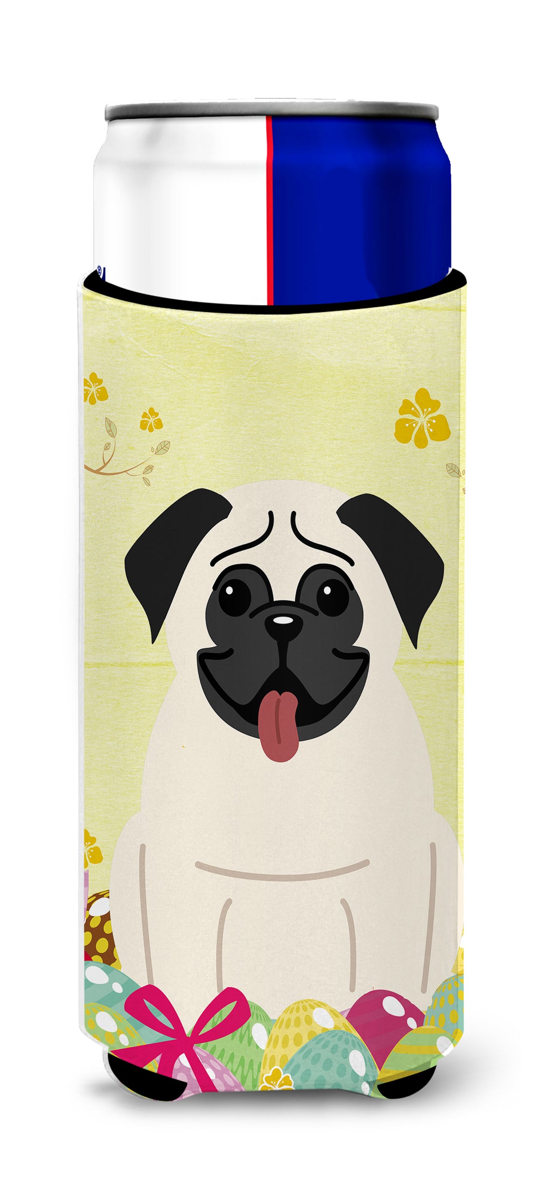 Easter Eggs Pug Cream  Ultra Hugger for slim cans BB6004MUK  the-store.com.