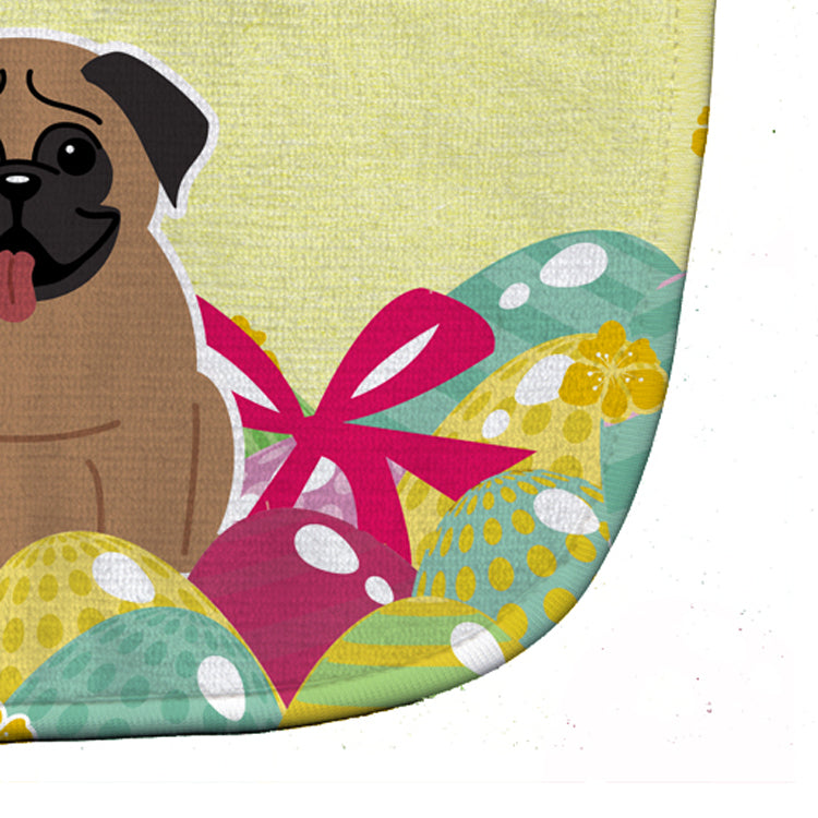 Easter Eggs Pug Brown Baby Bib BB6005BIB - the-store.com